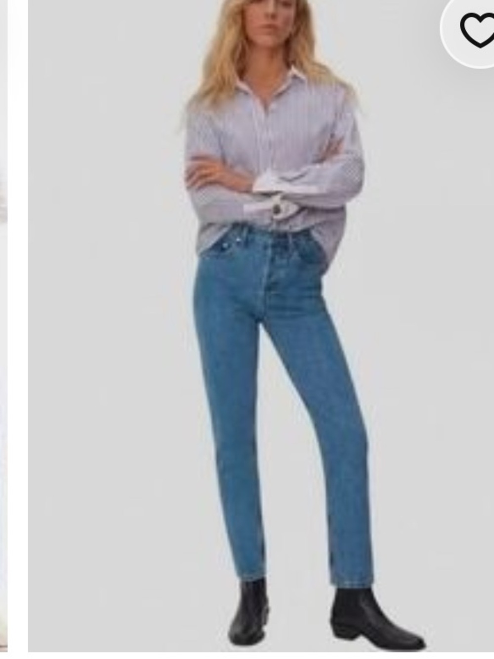 Everlane high rise Straight Leg Jeans in Light Blue Denim 26